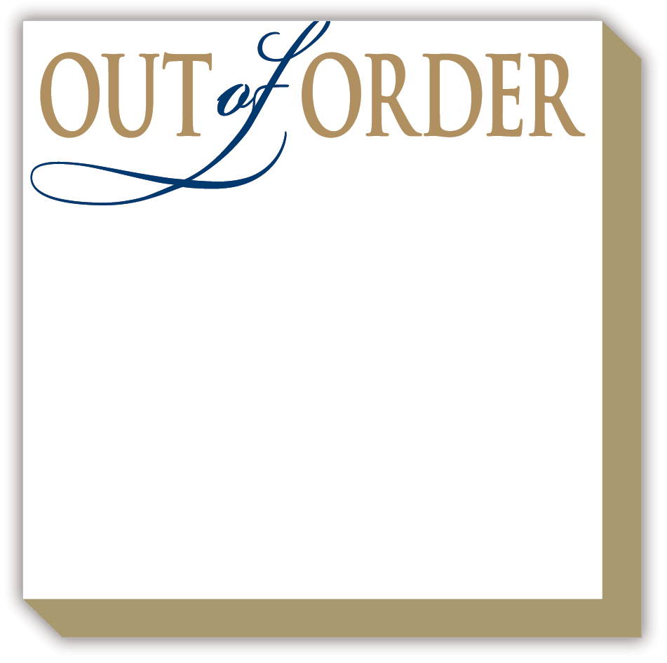 Out Of Order Luxe Notepad