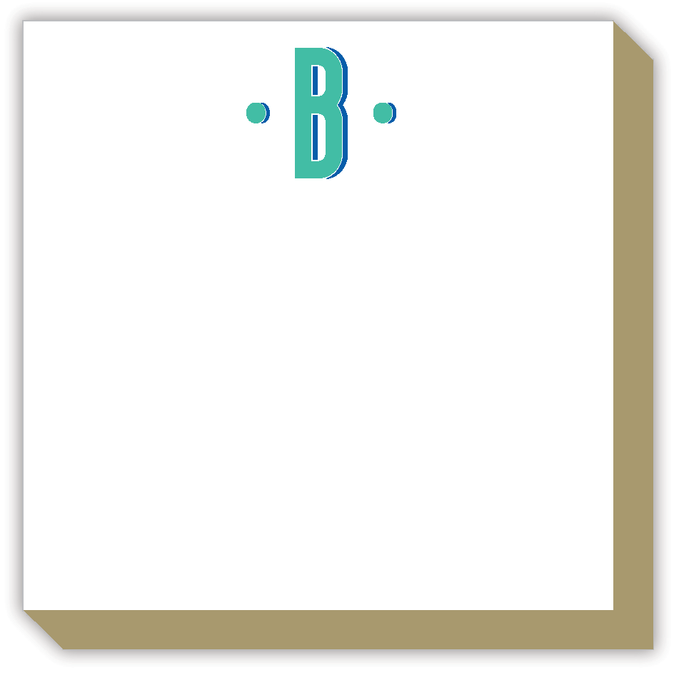Color Block Monogram B Luxe Notepad