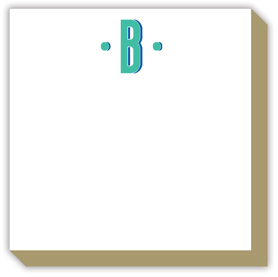 Color Block Monogram B Notepad – RosanneBECK Collections