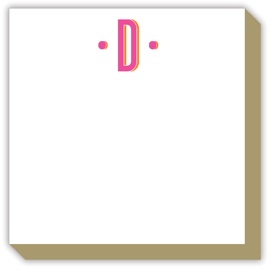 Color Block Monogram D Luxe Notepad