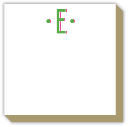 Color Block Monogram E Luxe Notepad