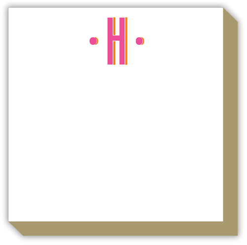 Color Block Monogram H Luxe Notepad