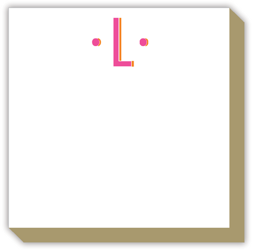 Color Block Monogram L Luxe Notepad