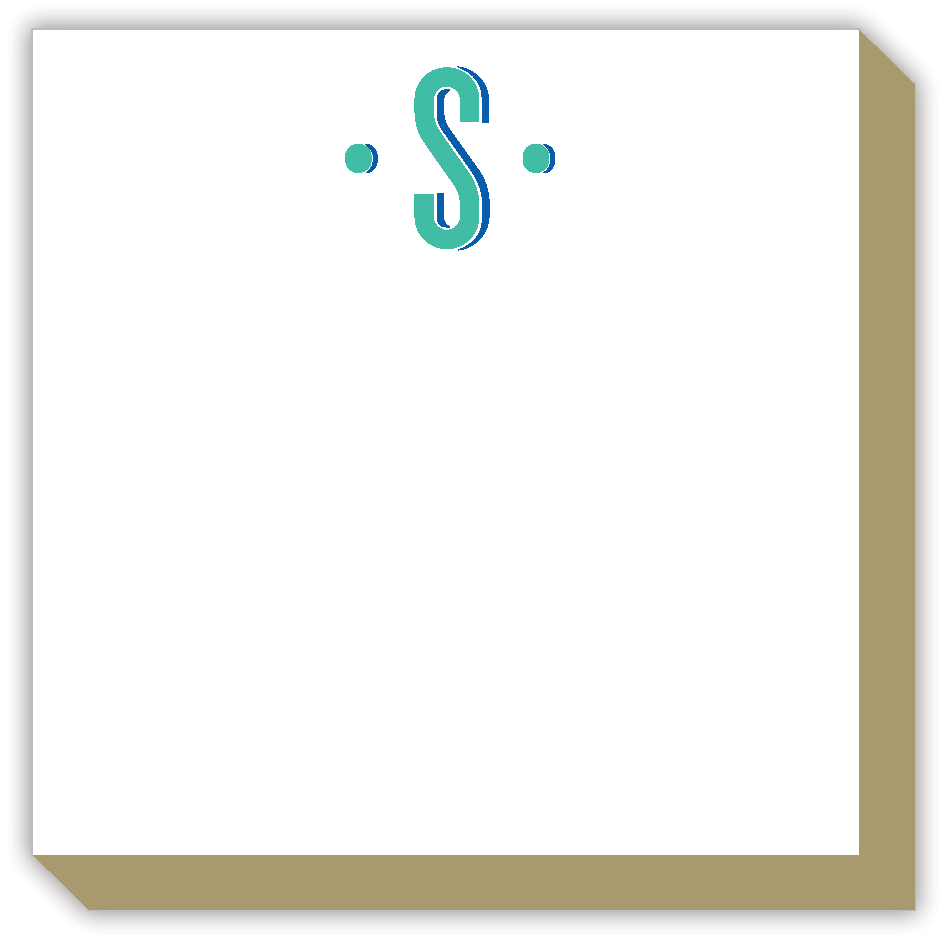 Color Block Monogram S Luxe Notepad