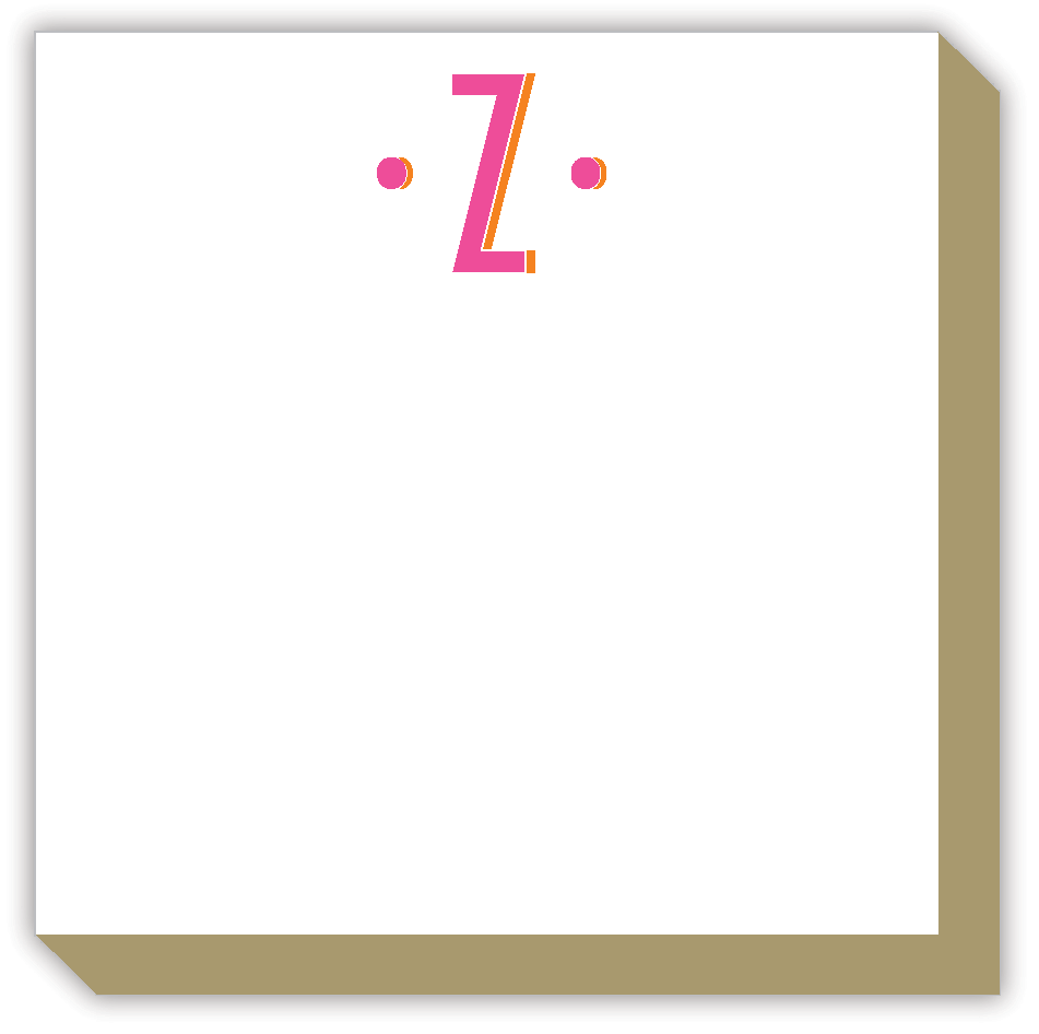 Color Block Monogram Z Luxe Notepad