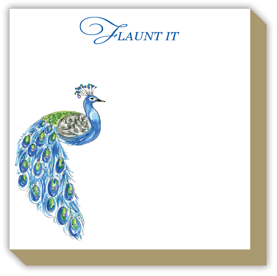 Flaunt It Peacock Luxe Notepad