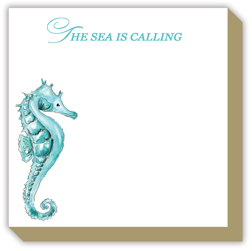 The Sea Is Calling Seahorse Luxe Notepad