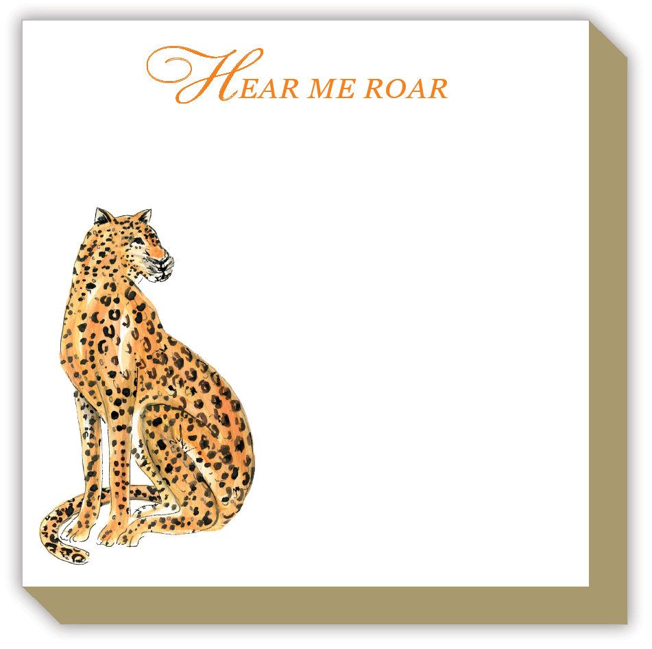 Hear Me Roar Cheetah Luxe Notepad
