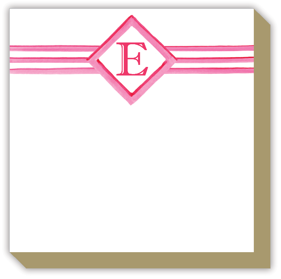 Lattice Monogram E Luxe Notepad