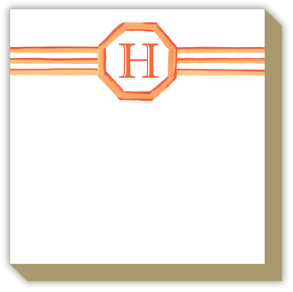 Lattice Monogram H Luxe Notepad