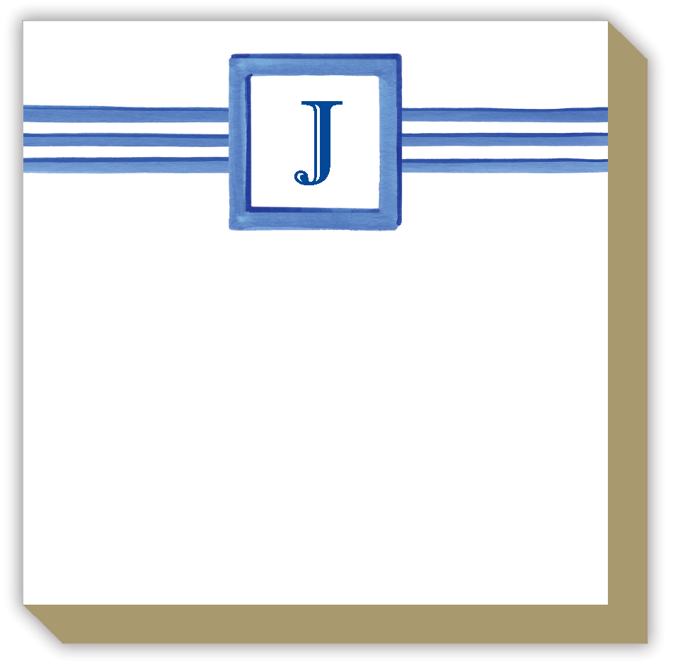 Lattice Monogram J Luxe Notepad