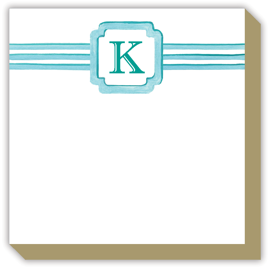 Lattice Monogram K Luxe Notepad