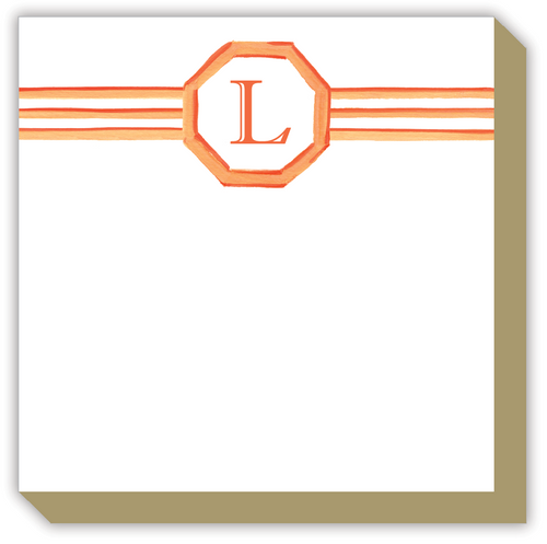 Lattice Monogram L Luxe Notepad