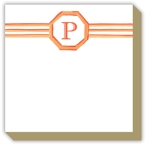 Lattice Monogram P Luxe Notepad