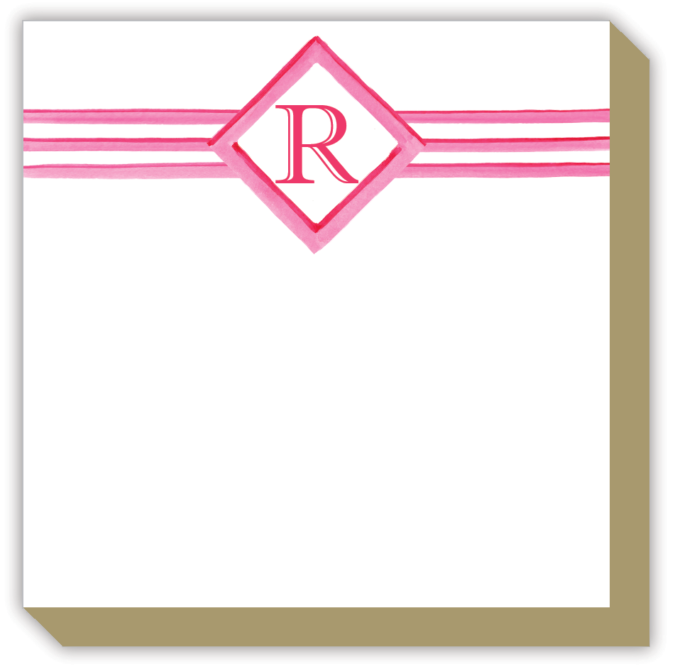 Lattice Monogram R Luxe Notepad