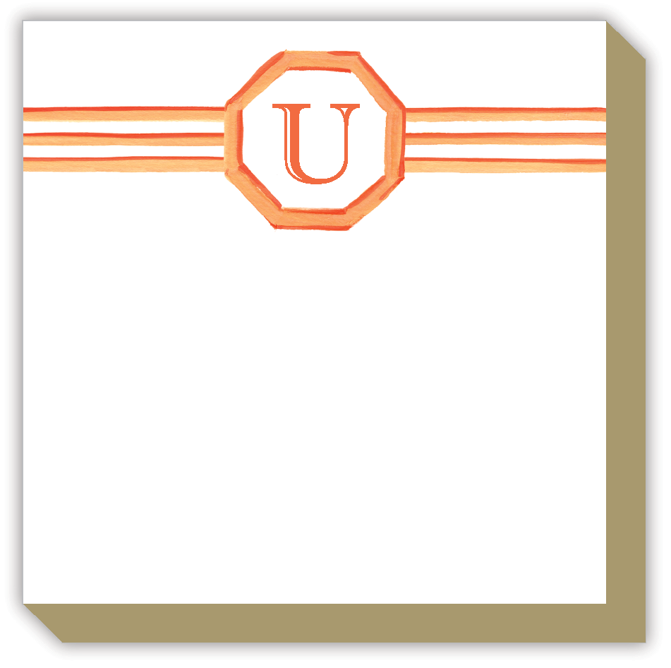 Lattice Monogram U Luxe Notepad