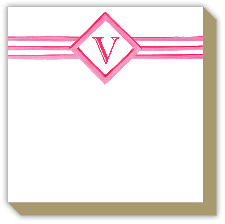 Lattice Monogram V Luxe Notepad