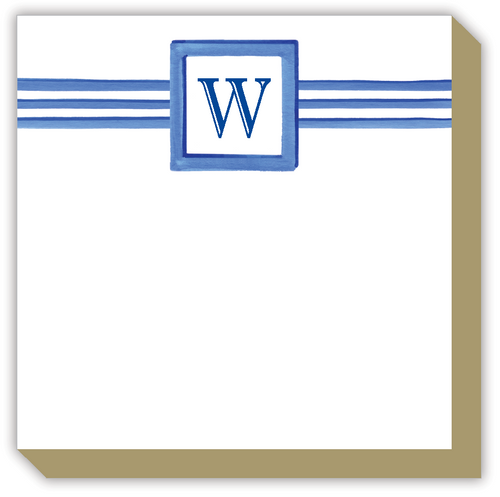Lattice Monogram W Luxe Notepad