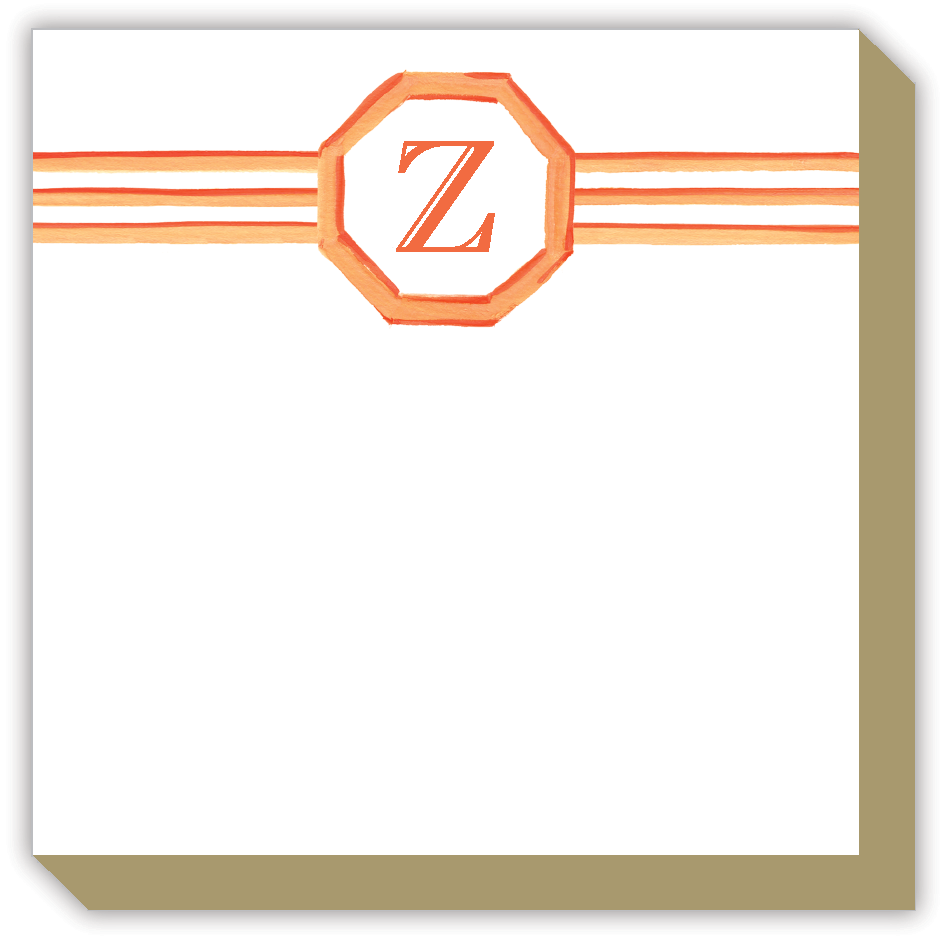 Lattice Monogram Z Luxe Notepad