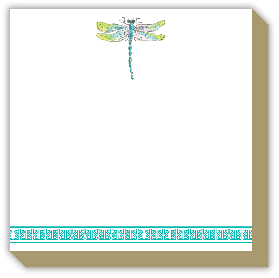 Handpainted Dragonfly Luxe Notepad