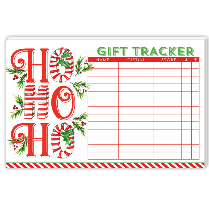 Gift Tracker Ho Ho Ho Large Notepad