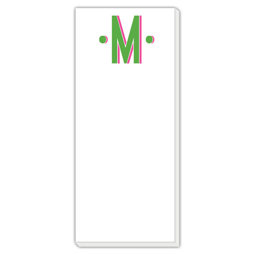 Color Block Monogram M Skinny Notepad