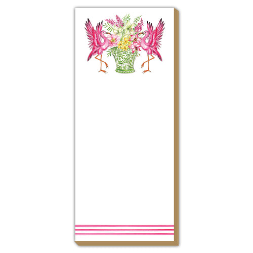 Flamingo Floral Vase Luxe Skinny Pad