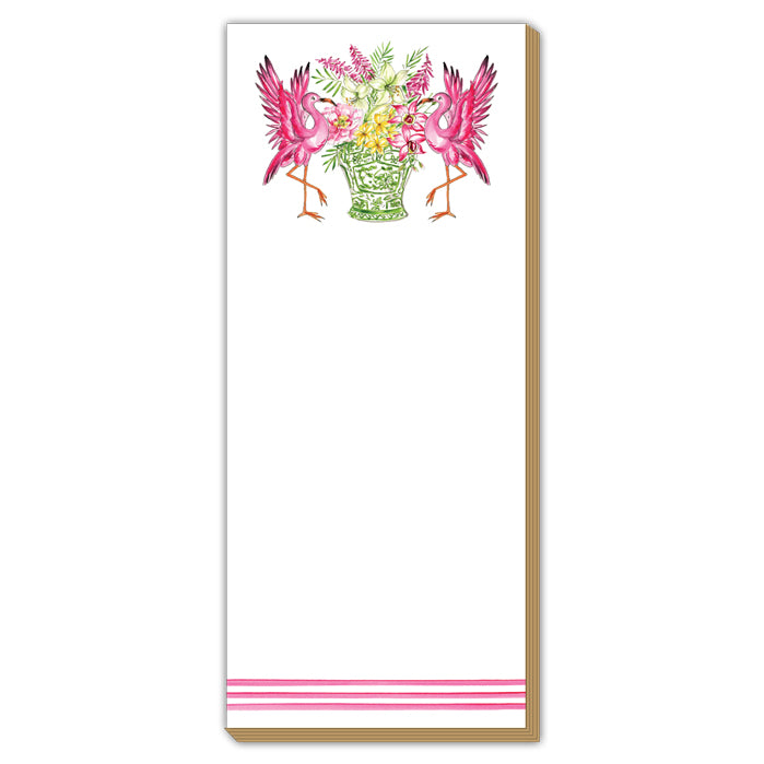 Flamingo Floral Vase Luxe Skinny Pad