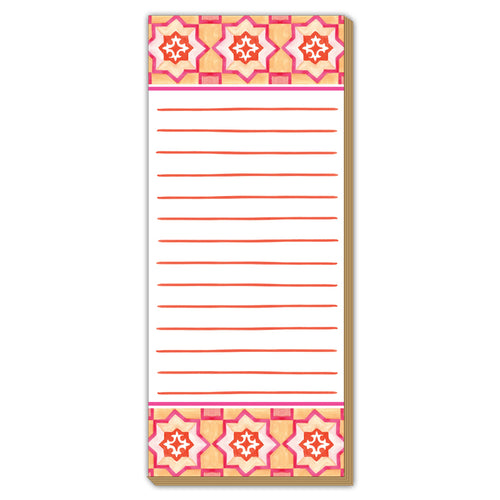 Pink and Orange Tile Luxe Skinny Pad