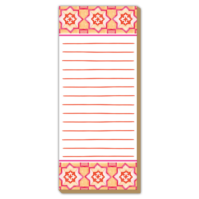 Pink and Orange Tile Luxe Skinny Pad
