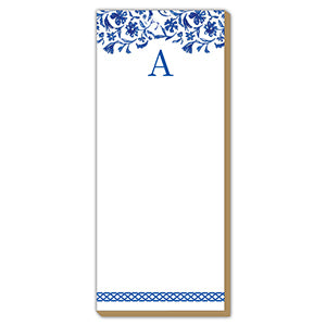 Blue and White Monogram A Luxe Skinny Pad