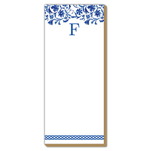 Blue and White Monogram F Luxe Skinny Pad