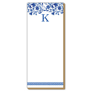 Blue and White Monogram K Luxe Skinny Pad