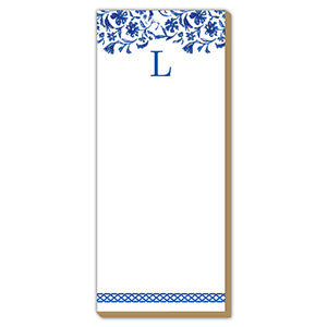 Blue and White Monogram L Luxe Skinny Pad