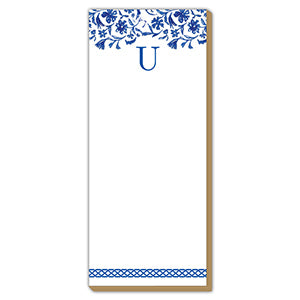 Blue and White Monogram U Luxe Skinny Pad