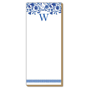 Blue and White Monogram W Luxe Skinny Pad