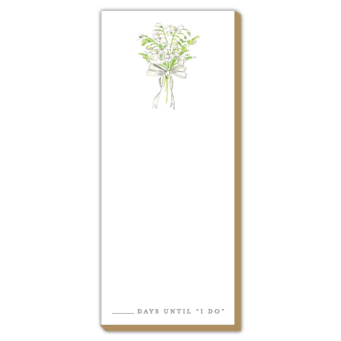 Handpainted Wedding Bouquet Luxe Skinny Pad