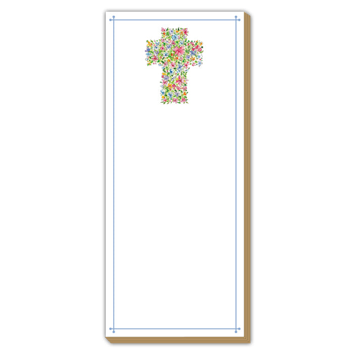 Handpainted Floral Cross Luxe Skinny Pad