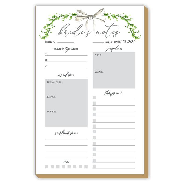 Bride's Notes Luxe Large Pad