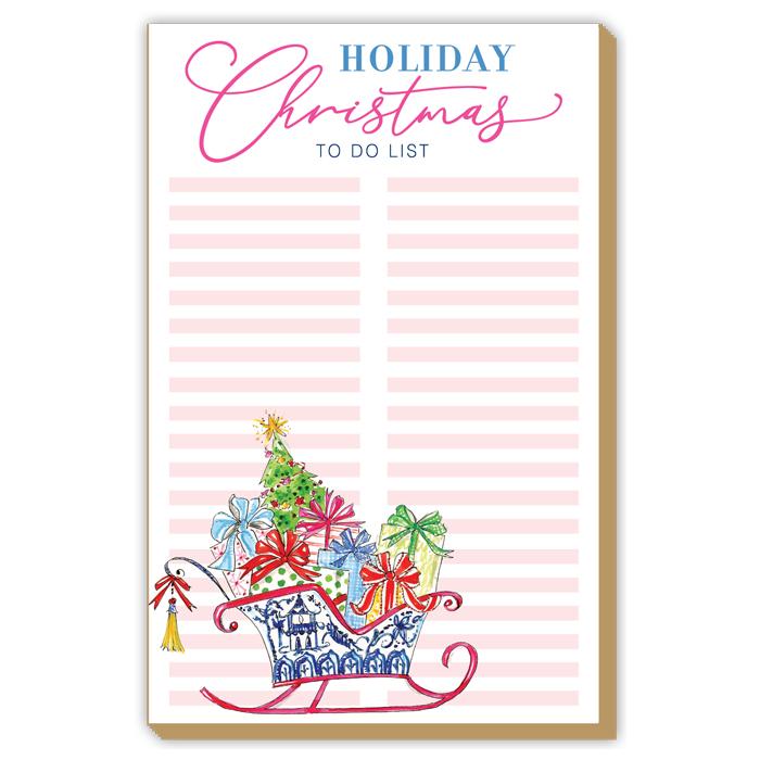 Christmas To Do List Chinoiserie Sleigh Luxe Large Pad