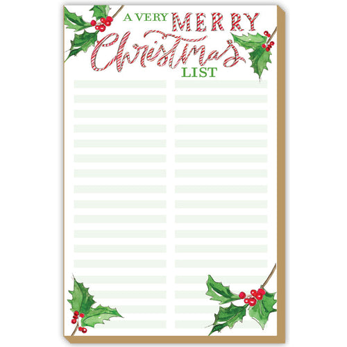 A Very Merry Christmas List Luxe Large Pad