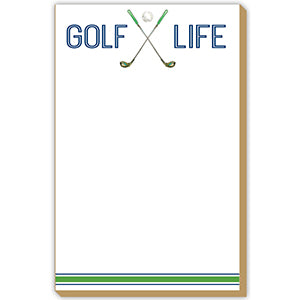 Blue Golf Life Large Notepad