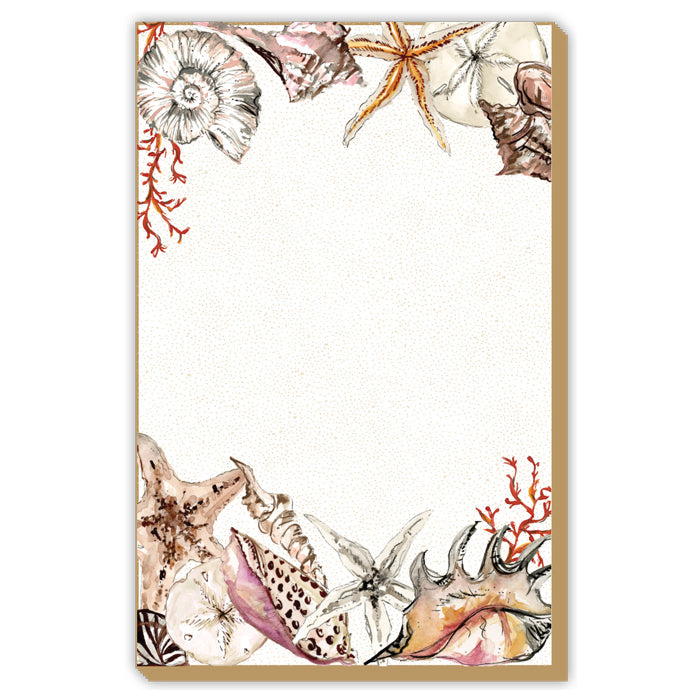 Coastal Seashell Border Luxe Large Pad