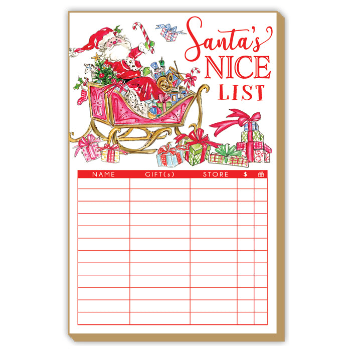 Santa Sleigh Luxe Large Notepad