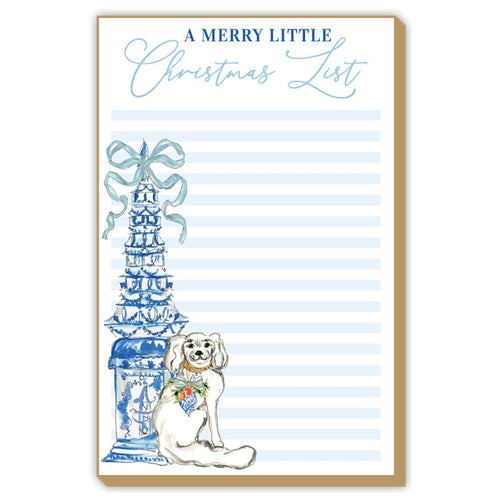 Christmas Citrus Staffordshire Dog Luxe Large Notepad