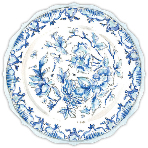 Blue Chinoiserie Plate Posh Die-Cut Placemats