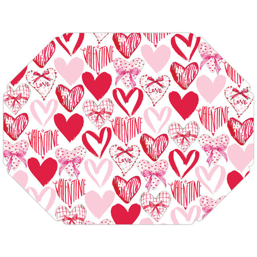 Multi Hearts Posh Die-Cut Placemat