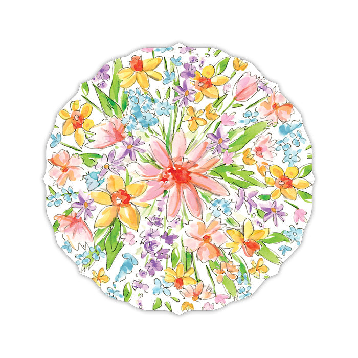 Easter Multi Florals Round Die-Cut Placemats