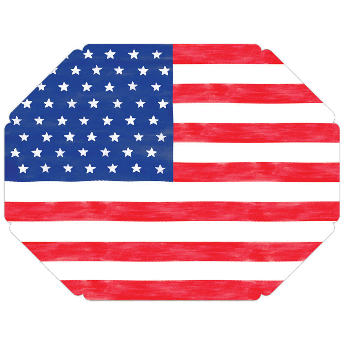 USA Flag Posh Die-Cut Placemats