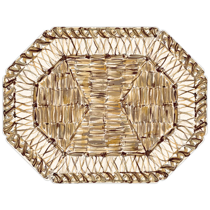 Woven Rattan Posh Die-Cut Placemats